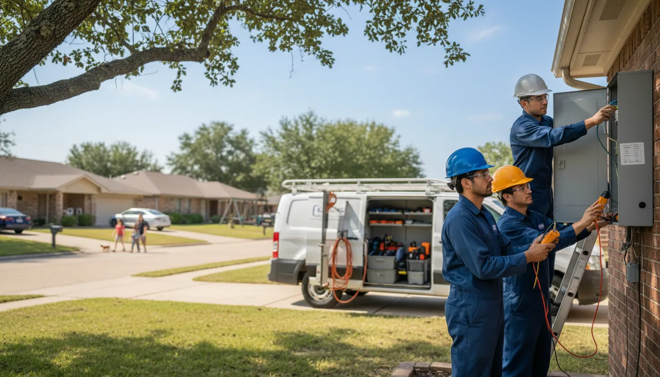 Certified electrician providing emergency electrical services in Ingram, TX